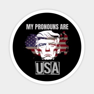 My Pronouns Are USA Magnet